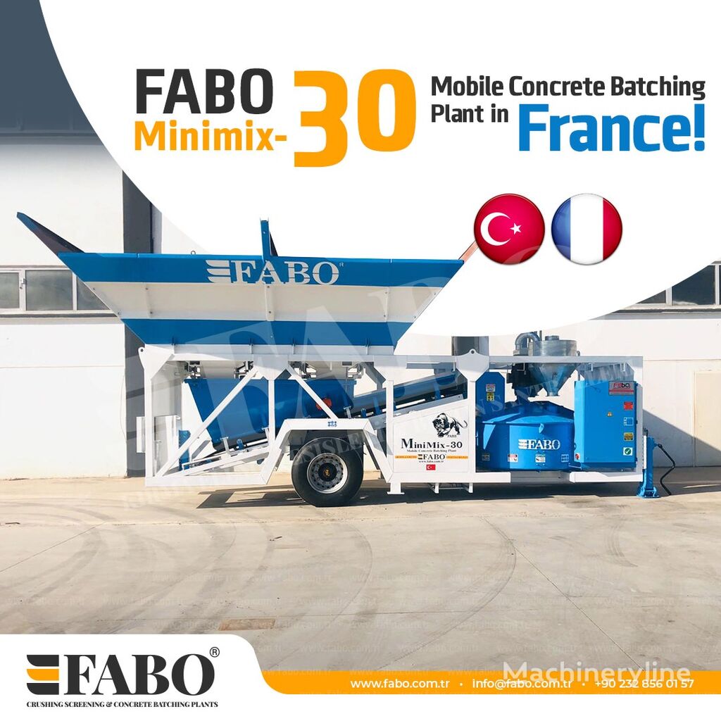 neue FABO MINIMIX 30 M3/H MOBILE CONCRETE PLANT  Betonmischanlage