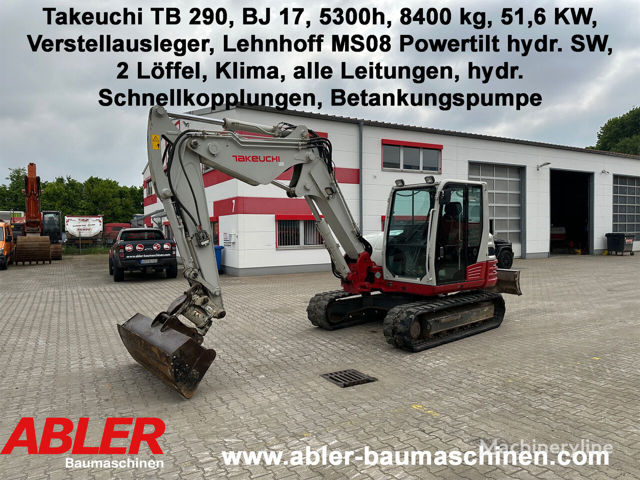 Takeuchi TB 290 Verstellausleger Powertilt MS08 Klima Kettenbagger