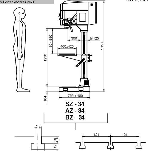 neue Iberdrill Falken AZ 34 Standbohrmaschine